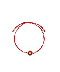 Enamel Evil Eye Adjustable Turkish Whole Silver Knitting Bracelet