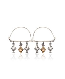 Little Fishes Vintage Earrings Handcrafted Whole 925 Sterling Silver Jewelry