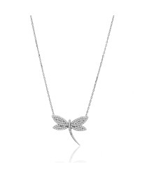 Delicate Dragonfly Charm Silver Pendant Whole 925 Sterling Silver Jewelry