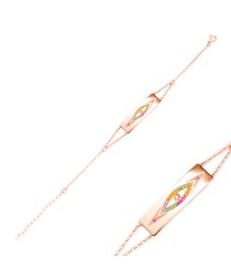 Rainbow Evil Eye Design Bracelet Whole Handcraft 925 Sterling Silver Jewelry
