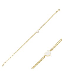 Enamel Dainty Heart Bracelet Whole Handcrafted 925 Sterling Silver Jewelry