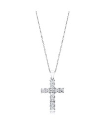Cross Princess Cut Design Pendant Turkish Whole Handmade 925 Sterling Silver Jewelry