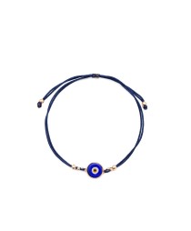Enamel Evil Eye Adjustable Turkish Whole Silver Knitting Bracelet