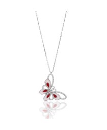 Turkish Whole Handcrafted Silver Enamel Butterfly Pendant