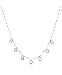Minimalist Design Turkish Whole Handcrafted Silver Zirconia Stone Necklace