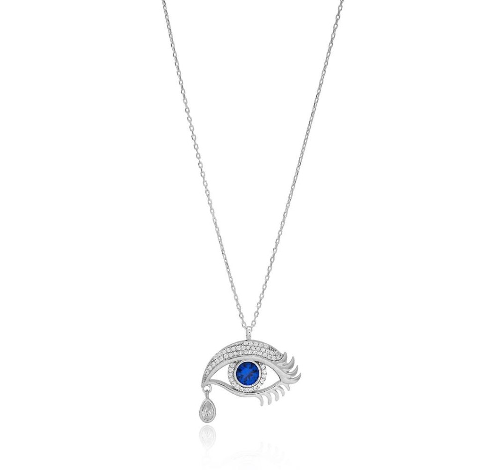 Crying Eye Pendant Turkish Whole Handcrafted 925 Silver Jewelry