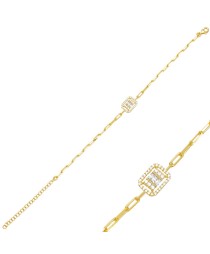 Dainty Design Baguette Zircon Stone Charm Bracelet Whole Turkish 925 Sterling  Silver Jewelry