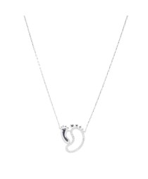Footprint Turkish Whole Handcrafted Silver Zirconia Ghost Baby Mother Foot Pendant