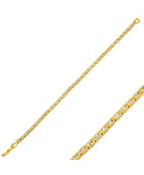 Rectangle Design 2.5 mm Elegant Zircon Stone Tennis Bracelet Turkish Whole 925 Sterling Silver Jewelry