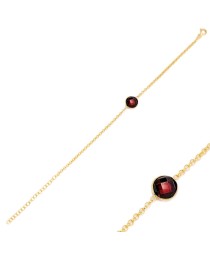Dark Garnet Design Charm Thin Bracelet Turkish Whole Handmade 925 Sterling Silver Jewellery