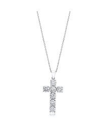 Cross  Elegant Round Cut Design Pendant Turkish Whole Handmade 925 Sterling Silver Jewelry