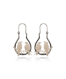 Birds Design Vintage Earrings Handcrafted Whole 925 Sterling Silver Jewelry