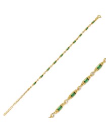Emerald Stone Fashion Bracelet Turkish Whole Handmade 925 Sterling Silver Jewelry