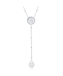 Round Design Ball Chain Allah Calligraphy Islamic Muslim Prayer Charm Pendant Necklace 925 Sterling Silver Jewelry