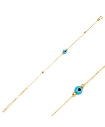 Tiny Evil Eye Design Charm Thin Bracelet Turkish Whole Handmade 925 Sterling Silver Jewelry