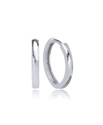 Simple Plain Design Ø21 mm Hoop Earrings Whole Turkish Handmade 925 Sterling Silver Jewelry