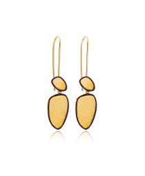 22k Gold Plated Original Oval Shape Vintage Earrings Whole 925 Sterling Silver Jewelry