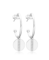 Round Dangle Earring Whole Handmade Turkish 925 Silver Sterling Jewelry