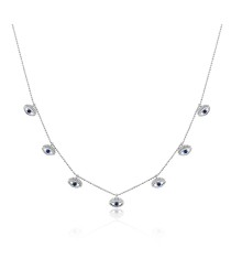 Dainty Shaker Eye Design Turkish Whole Handcrafted 925 Silver Necklace