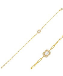 Minimalist Trendy Design Baguette Charm Bracelet Whole Turkish 925 Sterling  Silver Jewelry