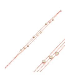 Elegant Zircon Beaded Silver Sterling Bracelet Whole Handcrafted Jewelry