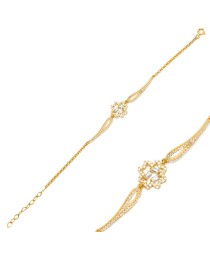 Flower Charm Baguette Bracelet Whole Handcrafted 925 Sterling Silver Jewelry