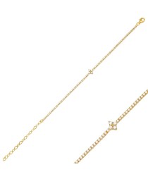 Tiny Flower Shape Tennis Bracelet Turkish Handcrafted 925 Sterling Silver Jewelry
