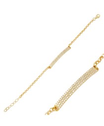 Elegant Tag Design Zircon Stone Charm Bracelet 925 Sterling Silver Jewelry