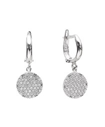 Dangle Clip On Earrings Circle Shape Turkish Whole Sterling Silver Earring