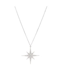 Turkish Whole Handcrafted Silver Zirconia North star Pendant