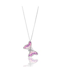 Turkish Whole Handcrafted Silver Enamel Butterfly Pendant