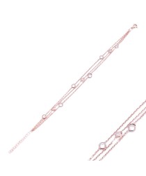 Elegant Zircon Beaded Silver Sterling Bracelet Whole Handcraft Jewelry