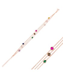 Entirely Zircon Delicate Bracelet Handmade Whole 925 Sterling Silver Jewelry