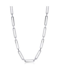 Rectangle Design Chain Necklace Pendant Turkish Whole 925 Sterling Silver Jewelry