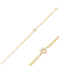 Divine Heart Zircon Bracelet Turkish Whole 925 Sterling Silver Jewelry
