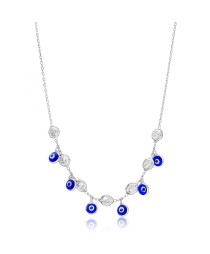 Evil Eye Silver Necklace Turkish Whole Sterling Silver Jewelry