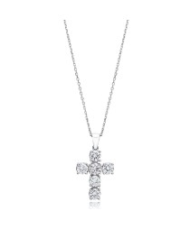 Cross Mini Round Cut Design Pendant Turkish Whole Handmade 925 Sterling Silver Jewelry