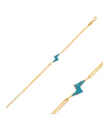 Lightning Design Turquoise Stone Charm Bracelet Whole Handcrafted Jewelry