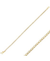 Dainty Round 2mm Zircon Stone Charm Tennis Bracelet Whole 925 Sterling Silver Jewelry