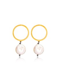 22K Gold Plated Silver Trendy Cultured Pearl Earrings Handcrafted Whole Jewelry