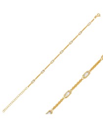 CZ Stone Baguette Shape Bracelet Handmade Whole 925 Sterling Silver Jewelry