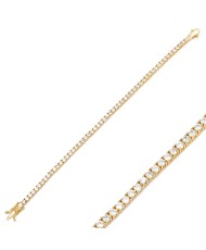 2.5 mm Round Zircon Stone Dainty Tennis Bracelet Turkish 925 Sterling Silver Jewelry