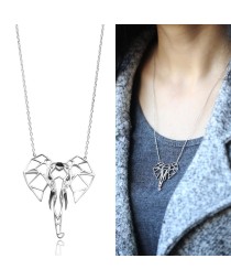 Origami Elephant Minimalist Design Sterling Silver Pendant