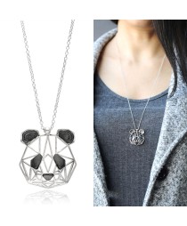 Origami Panda Minimalist Design Sterling Silver Pendant