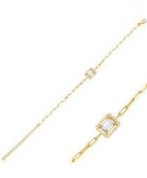 Geometric Design Baguette Style Charm Bracelet Whole Turkish 925 Sterling  Silver Jewelry