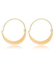22K Gold Crescent Moon Shape Vintage Earrings Handcrafted Whole 925 Sterling Silver Jewelry