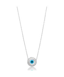 Turkish Whole Handcrafted Silver Evil Eye Pendant
