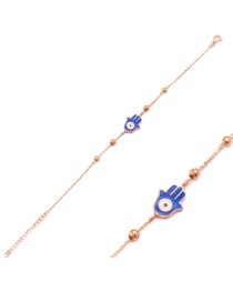 Enamel Evil Eye Hamsa Design Bracelet Whole 925 Sterling Silver Jewelry