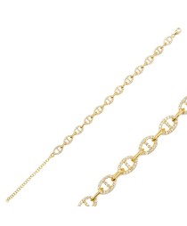 Geometric Oval Shape Trendy Clear Zircon Stone Women Bracelet Turkish Whole 925 Sterling Silver Jewelry