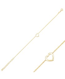 Plain Heart Shape Lovely Bracelet Turkish Handcrafted Whole 925 Sterling Silver Jewelry
